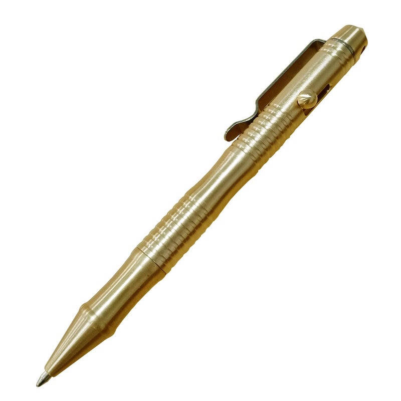 SMOOTHERPRO Solid Brass Bolt Action Pen Refillable Retractable Heavy Duty for Tremor Parkinson Arthritic Business Office Signature Writing EDC Gift(BB201) - Image 1
