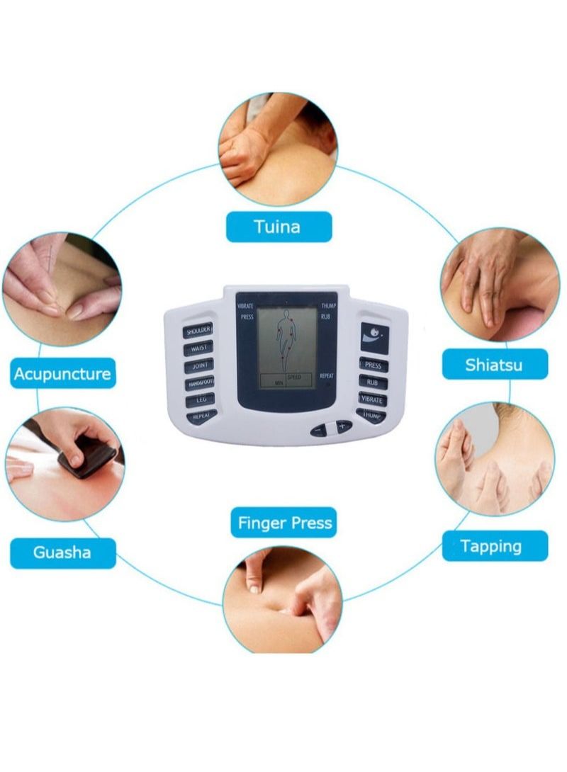 Generic Electric Tens Muscle Stimulator Digital Therapy Full Body Massage Relax Pulse EMS Acupuncture Machine with 16 Pads and Slippers  - Image 3