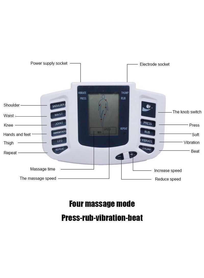 Generic Electric Tens Muscle Stimulator Digital Therapy Full Body Massage Relax Pulse EMS Acupuncture Machine with 16 Pads and Slippers  - Image 5
