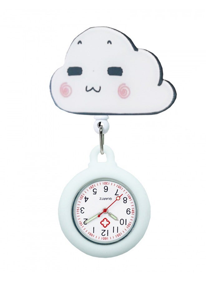 اتش واي ساعة طية صدر السترة ، ممرضة ووتش للممرضات الأطباء ، كليب على شنقا طية صدر السترة ممرضة ووتش سيليكون غطاء بروش جيب ووتش شارة بكرة قابل للسحب ساعة رقمية - Image 1