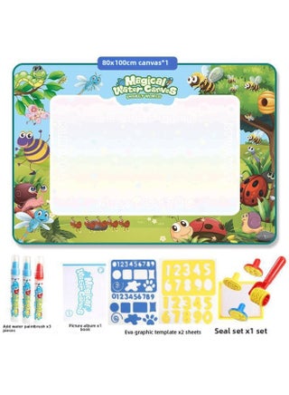 Magical Water Canvas Toy Can Clear Water Painting Drawing Board Magic Colorful Graffiti Blanket Water Painting Book Kidsren's Toy-Color:100*80CM-forest Insects (3 Large Pens + 2EVA Templates + Picture Album + Seal) - pzsku/ZED825CC4D233A1EF1BB8Z/45/1745999276/93b72456-3c48-499a-92d9-6d475612f56f