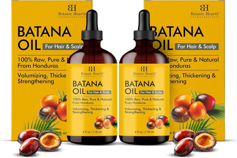 Botanic Hearth Hair Oil for Hair Growth & Home Hair Perm Kit | Strengthening Dry, Frizzy, Damaged Hair & Scalp Treatment | Batana Oil – 4 Fl Oz (2pack) - Image 1