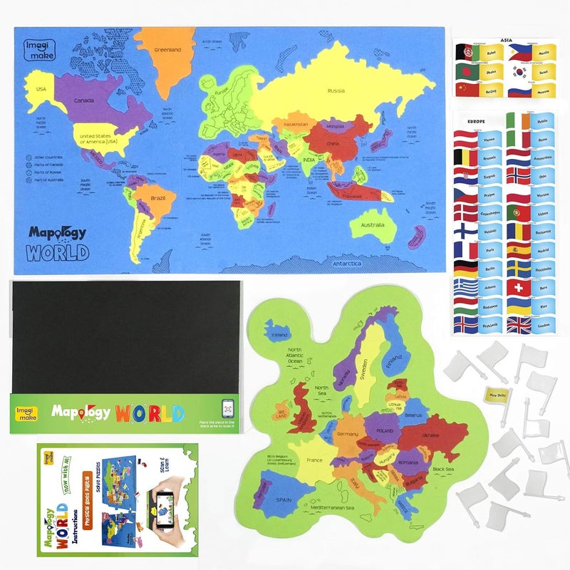 Imagimake Mapology World Puzzle Game - Interactive Map - Geography for Kids - Learning & Education Toys - Gift for 8, 9, 10, 11, 12 Year Old Boys & Girls - Image 5