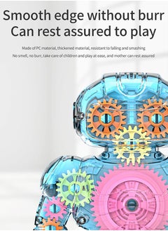 GROIC Kids Educational Toy Fun with Light Effects Universal Walking Robot Transparent Electric Gear Robot Toy for Children  - Image 3