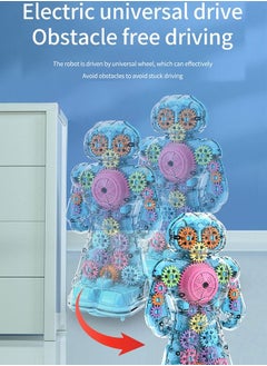 GROIC Kids Educational Toy Fun with Light Effects Universal Walking Robot Transparent Electric Gear Robot Toy for Children  - Image 4