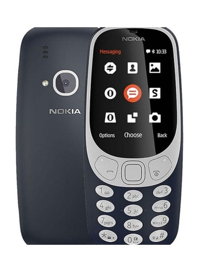 هاتف نوكيا 3310 ثنائي الشريحة بذاكرة داخلية سعة 64 ميجابايت يدعم تقنية 3G، لون أزرق داكن