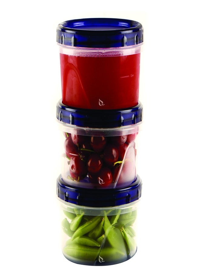 EcoQuality [5 PACK] 16 oz Twist Top Storage Deli Containers - Airtight Reusable Plastic Food Storage Canisters with Twist & Seal Lids, Leak-Proof - Meal Prep, Lunch, Togo, Stackable, BPA-Free Snack Containers - Image 1