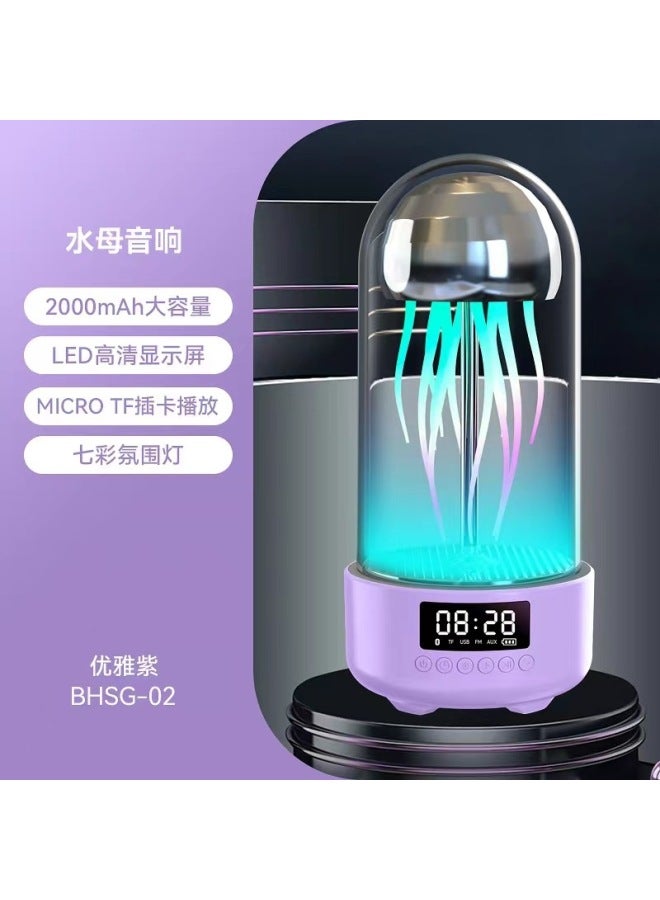 Neutral Creative Colorful Jellyfish 2 Generation Bluetooth Audio Portable Stereo Breathing Light Smart Decoration Bluetooth Speaker - Image 1