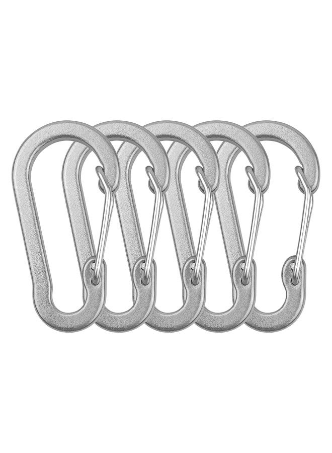 Generic 5 Pack Carabiner Clips Mini Aluminum Alloy Keychain Carabiner Clip D Rings for Camping Hiking Fishing Backpacking  - Image 1