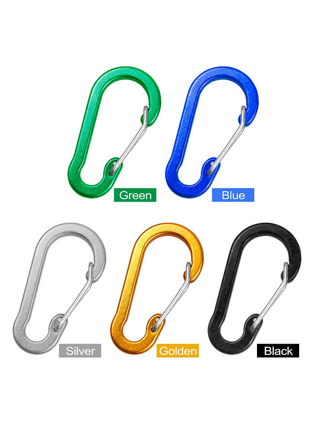 Generic 5 Pack Carabiner Clips Mini Aluminum Alloy Keychain Carabiner Clip D Rings for Camping Hiking Fishing Backpacking  - Image 5