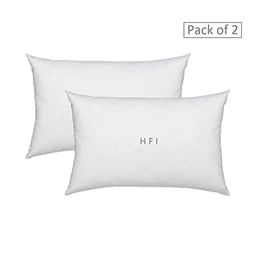 HFI UrbanArts Premium Polyester Fiber Cushion Fillers - Pack of 2 Pcs | 12 x 18 Inches | White| Sofa Pillow, Cushions for Sofa, Cushion Pillow, Cushions for Bed - Image 3