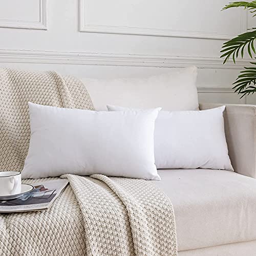 HFI UrbanArts Premium Polyester Fiber Cushion Fillers - Pack of 2 Pcs | 12 x 18 Inches | White| Sofa Pillow, Cushions for Sofa, Cushion Pillow, Cushions for Bed - Image 1