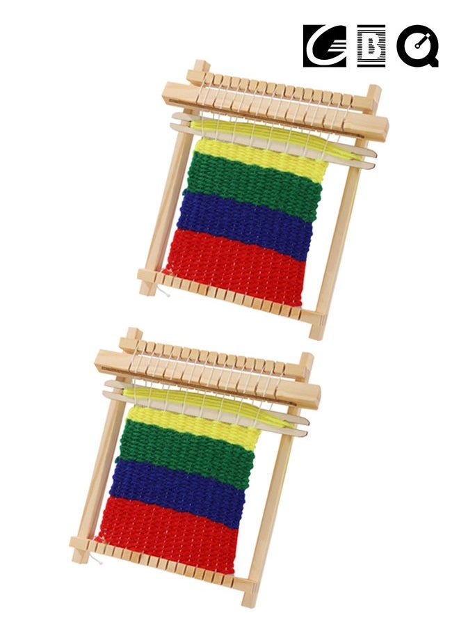 GBQ 2PCSWooden Loom Wool Hand Knitting Toys Kindergarten Kids Portable Puzzle DIY Knitter  - Image 1