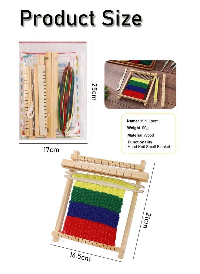 GBQ 2PCSWooden Loom Wool Hand Knitting Toys Kindergarten Kids Portable Puzzle DIY Knitter  - Image 2