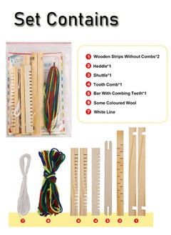 GBQ 2PCSWooden Loom Wool Hand Knitting Toys Kindergarten Kids Portable Puzzle DIY Knitter  - Image 3