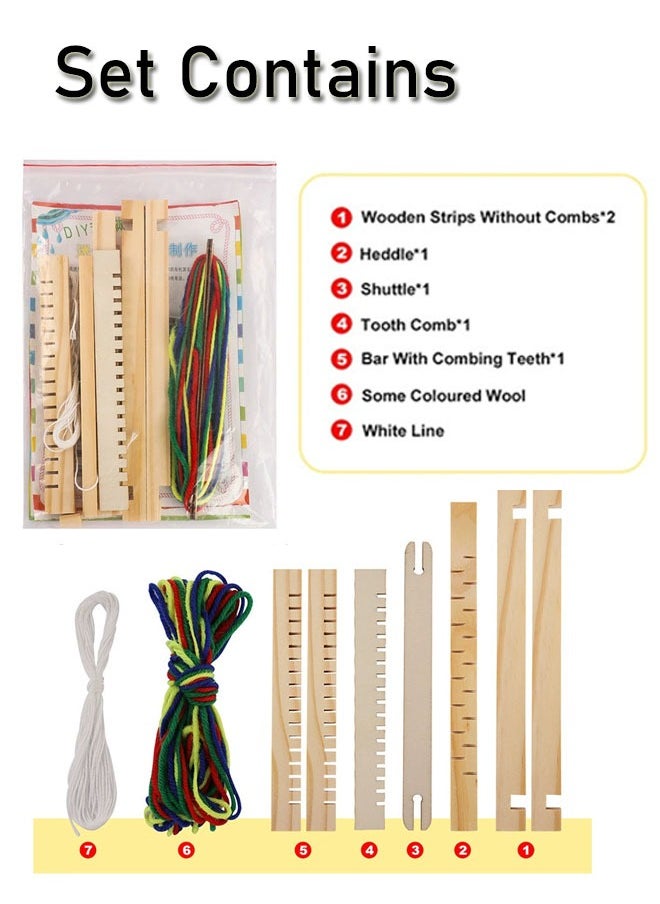 GBQ 2PCSWooden Loom Wool Hand Knitting Toys Kindergarten Kids Portable Puzzle DIY Knitter  - Image 3