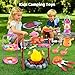 CAPTAIN CHAOWING Kids Camping Toys Set 50 PCS with Campfire BBQ Grill Food Toy and Lantern Kids Camping Gear with Storage Bag for Pretend Play Outdoor Indoor Learning Christmas Birthday Gift for Toddlers Ages 35 - Image 4
