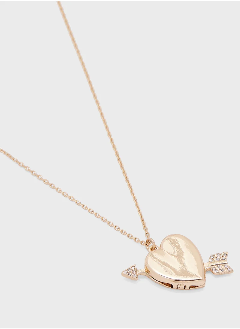 جينجر Heart Pendant Necklace