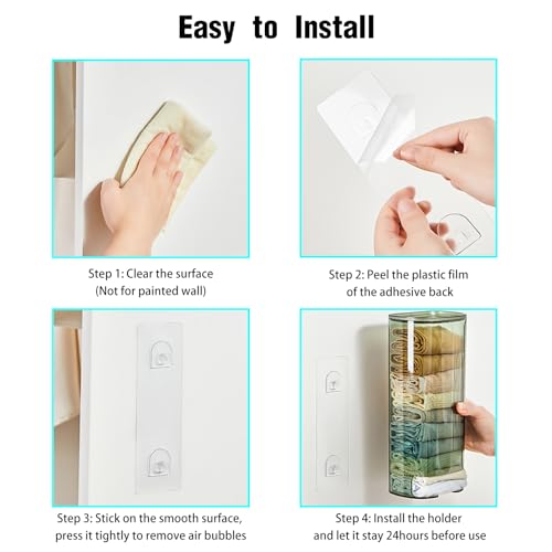 Heiboa Grocery Plastic Bag Dispenser Holder, Sock Underwear Organizer Wall Mount Multifunctional Bag Saver Kitchen Storage Holder for Storing Socks Ties Plastic Bag - Image 5