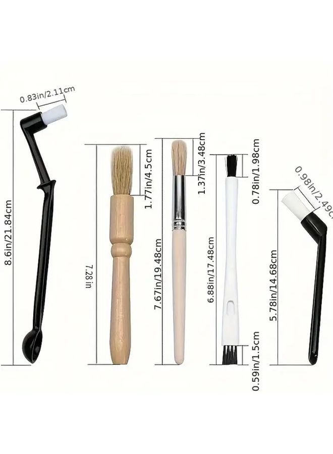18 قطعة مجموعة فرش تنظيف القهوة لآلة صنع القهوة وفرشاة رأس التخمير - Image 3