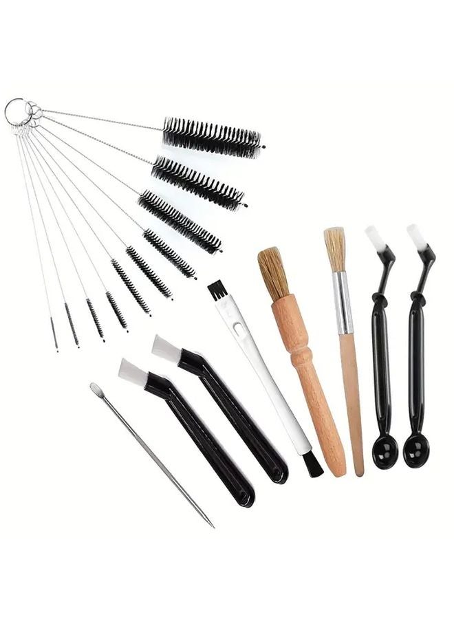 18 قطعة مجموعة فرش تنظيف القهوة لآلة صنع القهوة وفرشاة رأس التخمير - Image 2