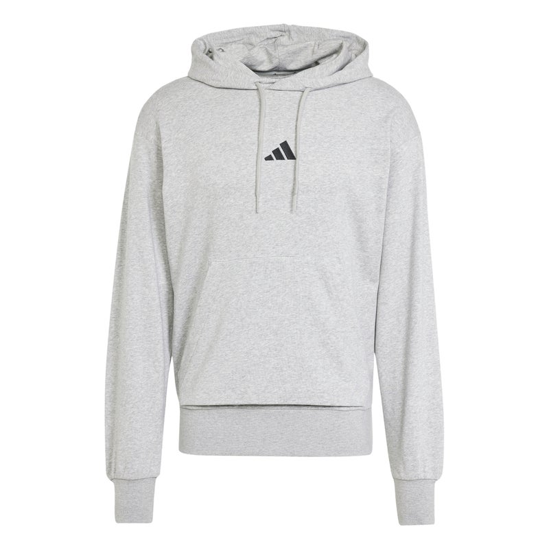Adidas هودي أديداس إيسينشالز فيل كوزي من قماش تيري الفرنسي - رمادي متوسط - Image 5