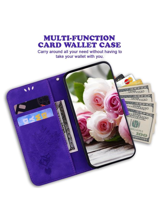 erorex Case For Xiaomi Redmi Note 13 Pro 5G Butterfly Rose Embossed Leather Phone Case - Image 4