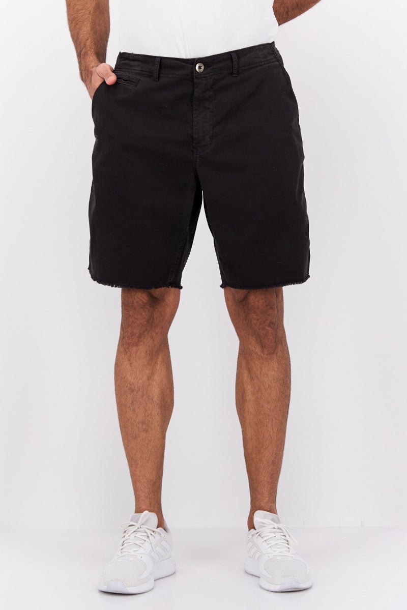 Paperbacks Men Plain Chino Shorts, Black - Image 1
