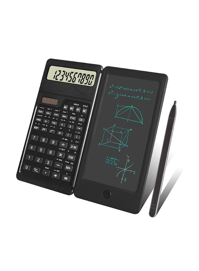آلة حاسبة علمية 2 في 1 مع جهاز لوحي للكتابة تعمل بالطاقة الشمسية للاستخدام الصديق للبيئة تتميز بقلم مخفي وزر واضح لتدوين الملاحظات بشكل مريح - Image 3