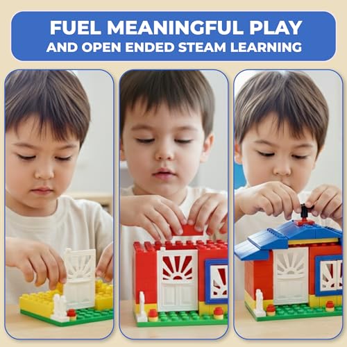 RATNA'S Elite Building Blocks, 130 Interlocking Pieces Educational Construction Blocks for Kids 3+ Years, Creative Learning Toy to Make Multiple Structures & Objects - Image 4