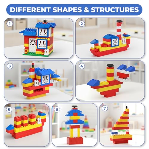 RATNA'S Elite Building Blocks, 130 Interlocking Pieces Educational Construction Blocks for Kids 3+ Years, Creative Learning Toy to Make Multiple Structures & Objects - Image 2
