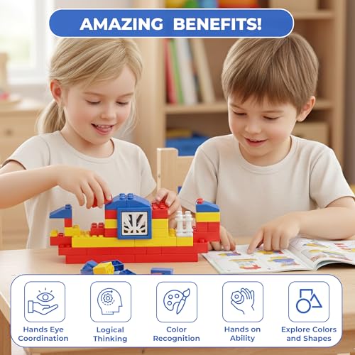 RATNA'S Elite Building Blocks, 130 Interlocking Pieces Educational Construction Blocks for Kids 3+ Years, Creative Learning Toy to Make Multiple Structures & Objects - Image 5