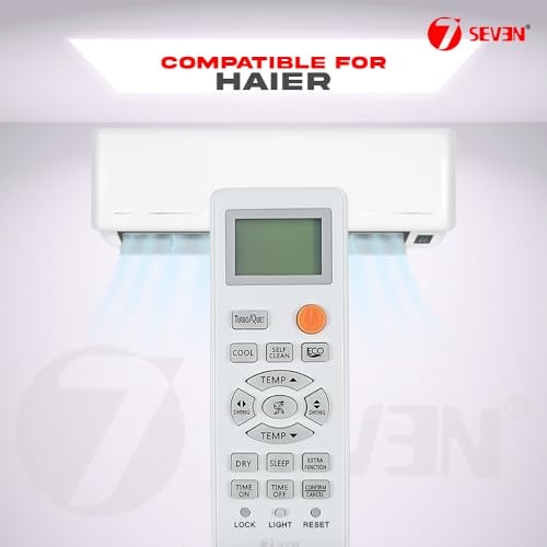 7-Seven 7SEVEN® Compatible with Haier Inverter AC Remote Control Original Model 131F Suitable for Split & Window 1 1.5 2 Ton Self Clean Air Conditioner Match Keys Exactly with Your Existing Remote Controller - Image 2
