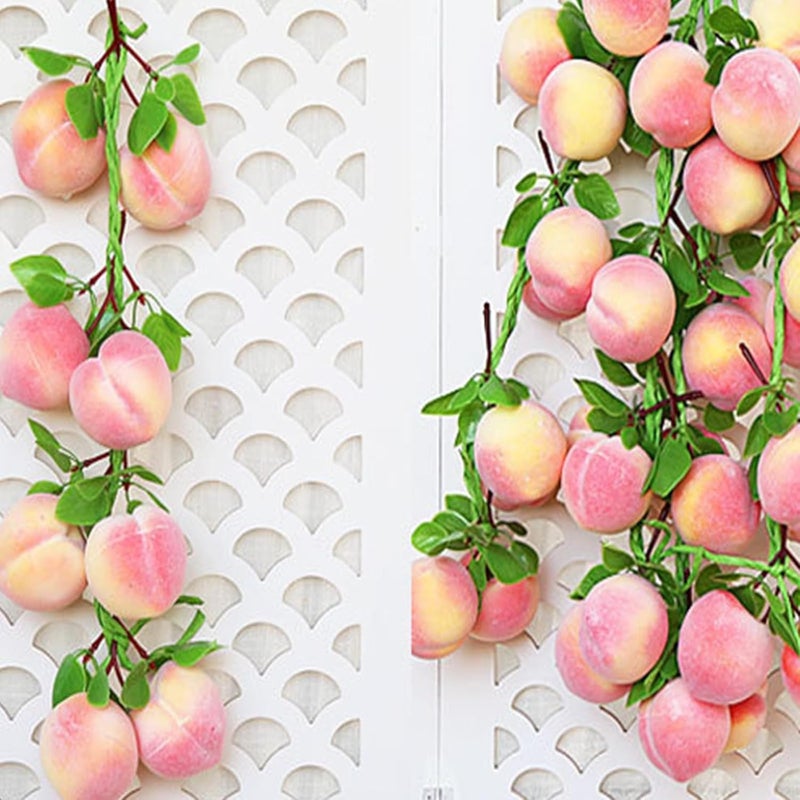 1Set Artificial Hanging String, Simulation Vegetable Fruit Garlands Vine for Home Farm Party Wall Decor - red Pepper with Leaves - Image 5