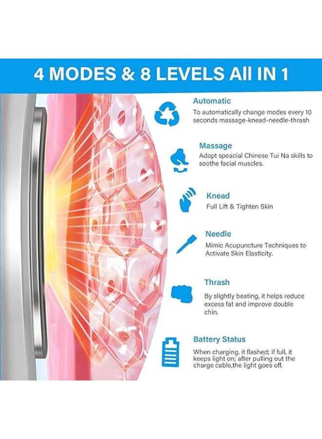 Electric Facial Lifting & Skin Care Device – Facial Massager for Jawline & Chin Area – Multi-Function Skin Care Tool with Light Therapy Support - Image 4