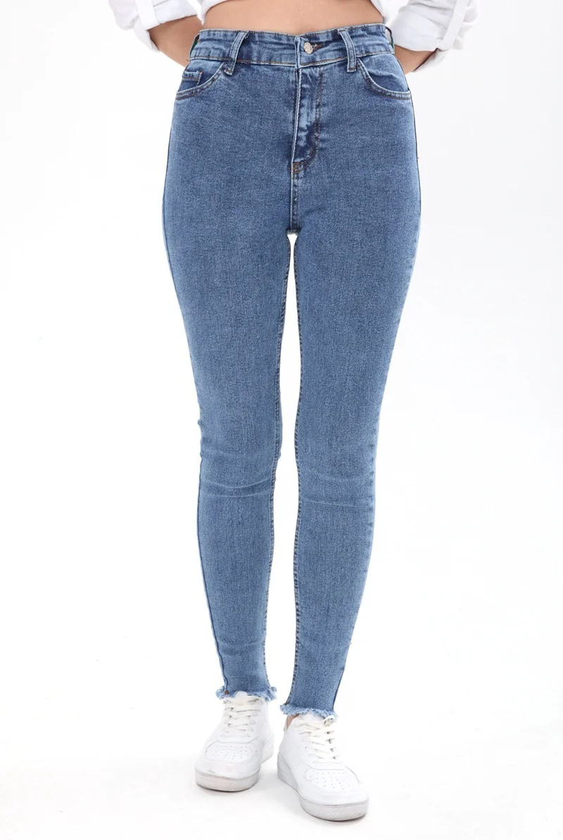 Tofisa 23657-BLUE-SNOW-WASH Skinny Lycra Jeans