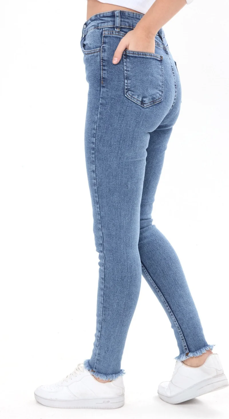 Tofisa 23657-BLUE-SNOW-WASH Skinny Lycra Jeans