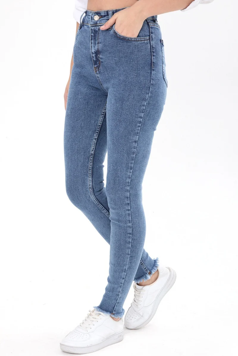 Tofisa 23657-BLUE-SNOW-WASH Skinny Lycra Jeans
