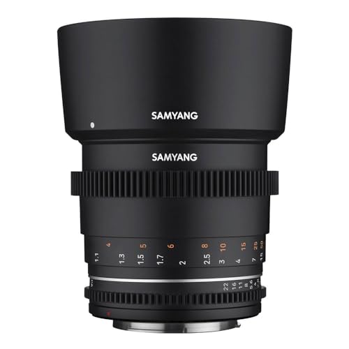 Samyang MF 85MM T1.5 VDSLR MK2 Lens for Canon, Black - Image 1