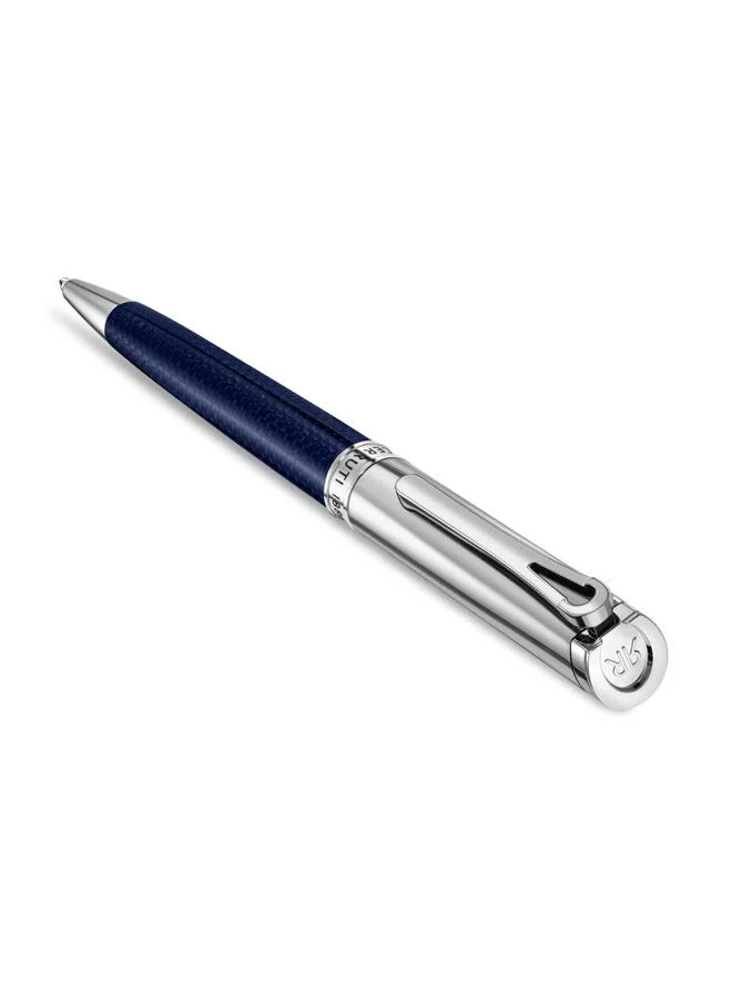 CERRUTI 1881 Marco Pen Half Blue Enamel & Carbon Fiber Lightweight & Sleek Design
