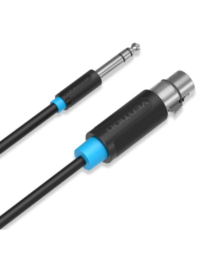 NIBEMINENT 6.5mm Jack To XLR 3 Pin Female Microphone Cable Black/Blue - Image 2