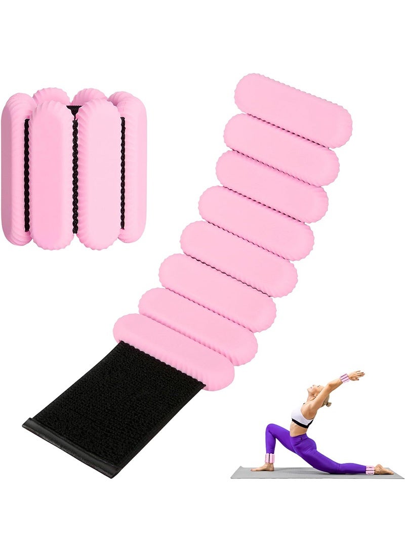 توبيتش اوزان كاحل، أطقم أوزان للمعصم والكاحل، أوزان محمولة للمعصم للمنزل والمكتب، للمشي واليوغا والرقص والرقص والبار والصالة الرياضية (1 رطل وردي) - Image 2