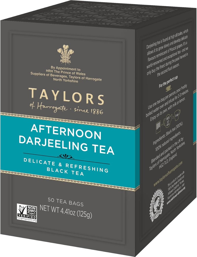 Taylors of Harrogate Afternoon Darjeeling Tea - 50 Teabags - Image 1