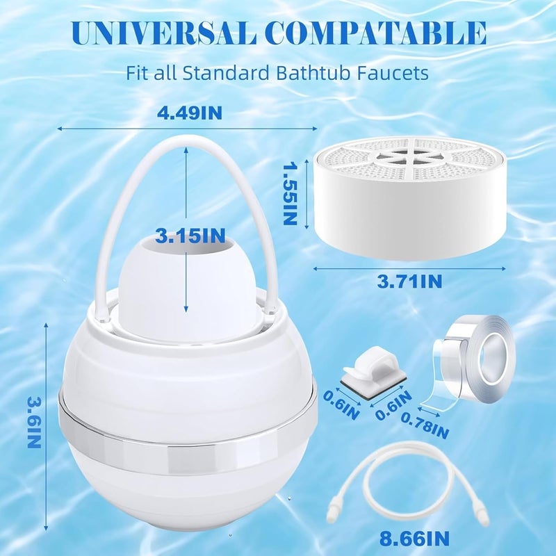 HeavenFlow Bath Ball Filter Bathtub Water Filter Removes Hundreds of Contaminants for Softer Smoother Skin 36 x 44 Inch - Image 2