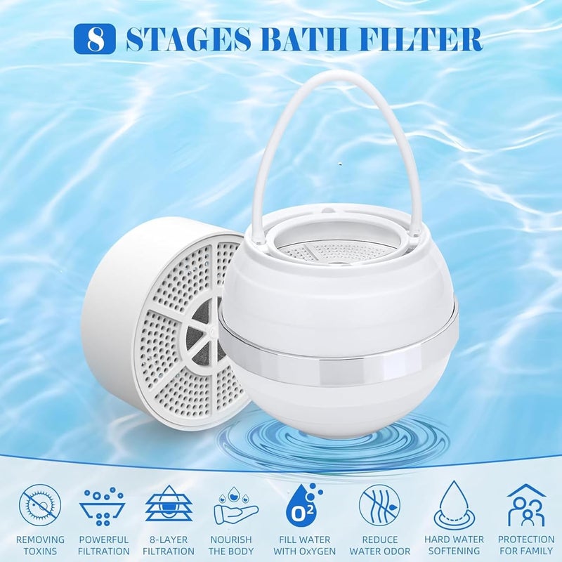 HeavenFlow Bath Ball Filter Bathtub Water Filter Removes Hundreds of Contaminants for Softer Smoother Skin 36 x 44 Inch - Image 4