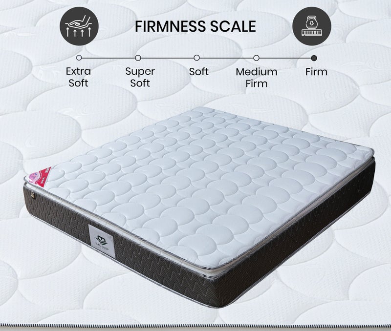 ريكسال هوم مرتبة Rexal Home Supreme Pillow Top بنظام النوابض بونيل – سماكة 25 سم، قماش محبوك، عزل الحركة ودعم متوسّط الصلابة، مقاس فردي 190 × 100 سم - Image 5