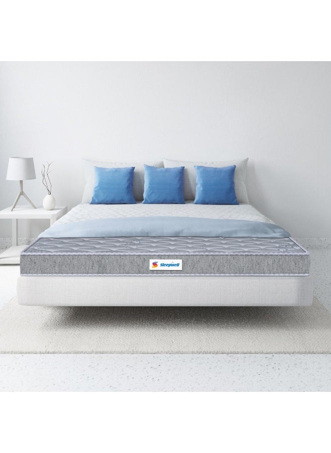 Sleepwell Durafirm 2.0 | Visco Medicated Foam | King Bed Size | Medium Firm | Neem Fresche Technology | Anti Sag Mattress (200L x 180W x 15H cm) 