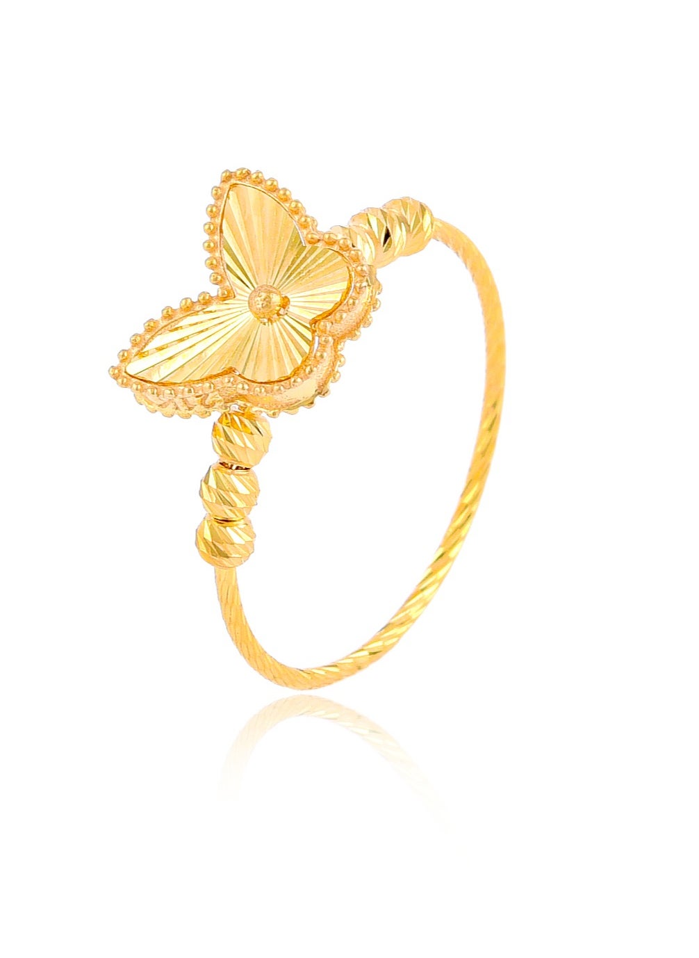 BAFLEH JEWELLERY Butterfly Shape Rings In 21K Gold UAE | Dubai, Abu Dhabi