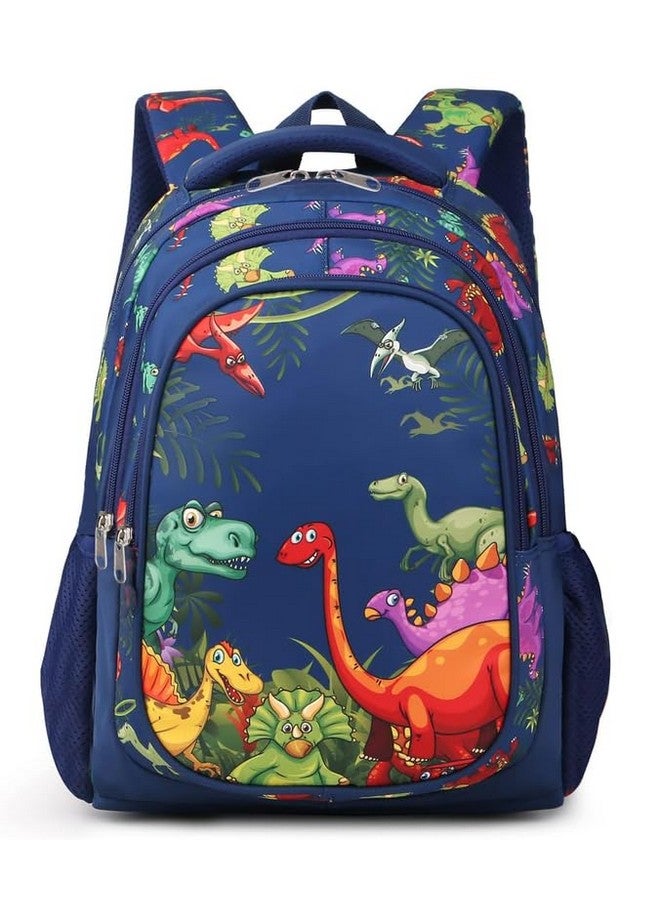 Frantic Waterproof Polyester 26 L School Backpack With Pencil/Staionery Pouch School Bag Class 1 To 8 Daypack Picnic Bag For School Going Boys & Girls(Rr_Full_Blue_Jurassic_24_A) - Image 1