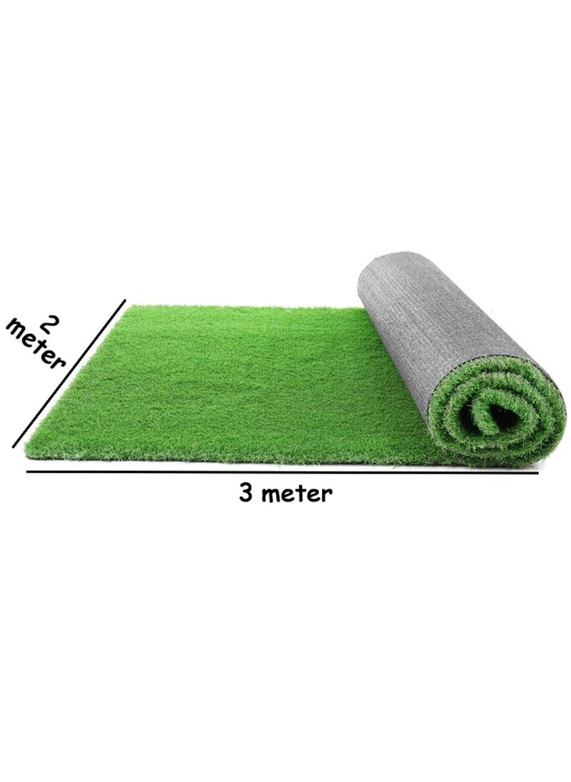 HOME TASTE Artificial Grass Carpet 30mm – Premium Green Turf, 2m x 3m | Realistic Green Grass Mat with Drainage & Non-Slip Rubber Backing, Ideal for Home, Garden, Playground, Outdoor & Indoor Decor  - Image 2